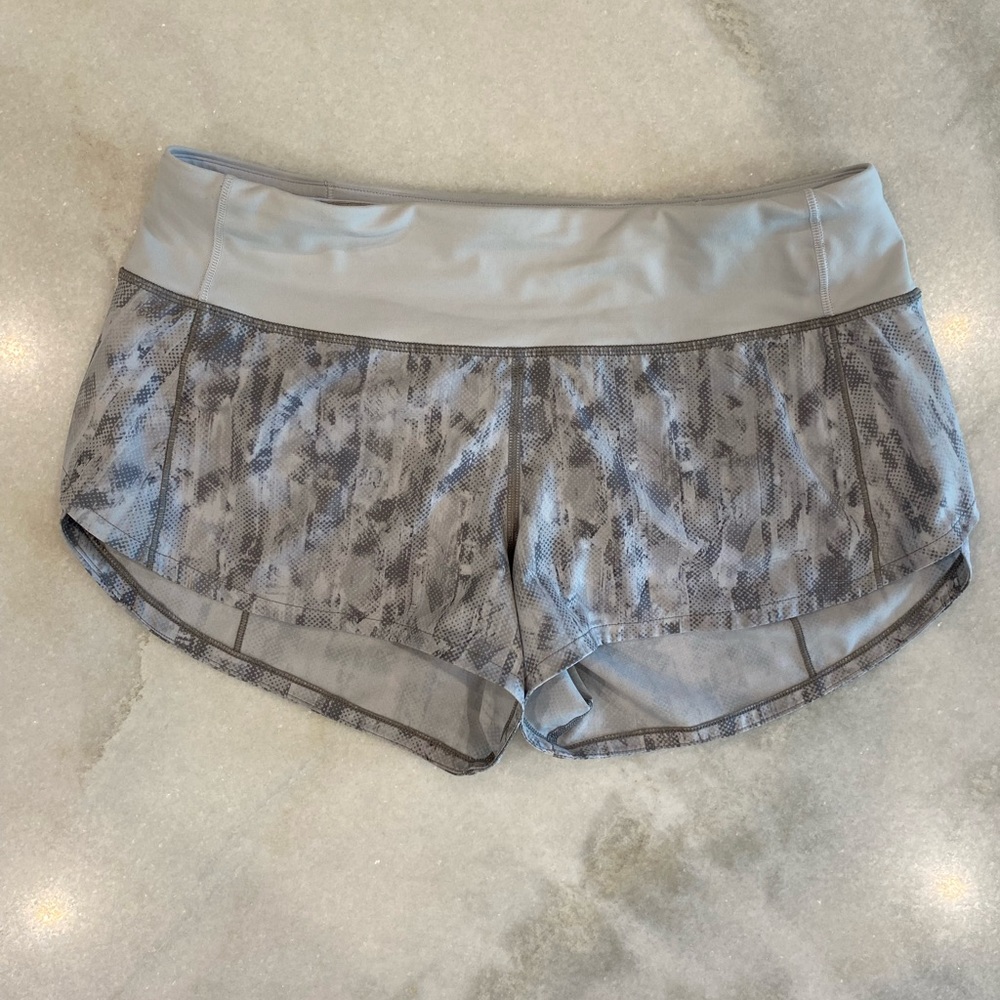 Gray Pattern Lululemon Athletic Shorts